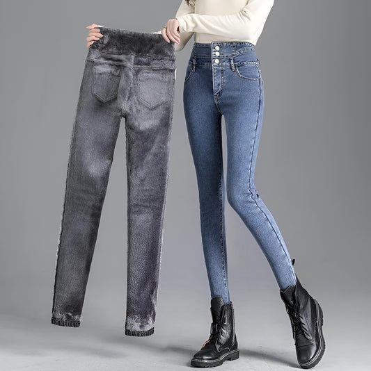 Värmi™ - Skinnyjeans med fluffig innerfoder