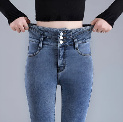 Värmi™ - Skinnyjeans med fluffig innerfoder